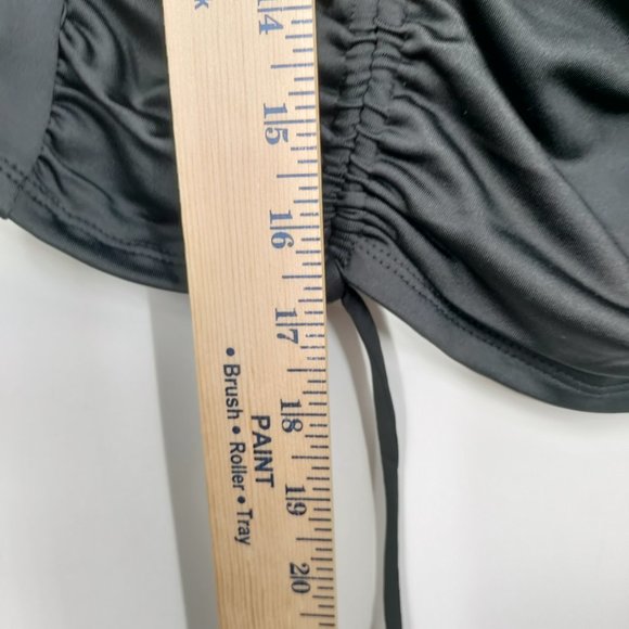 Forever 21 Ruched Drawstring Mini Skirt Black, Medium - Picture 6 of 7